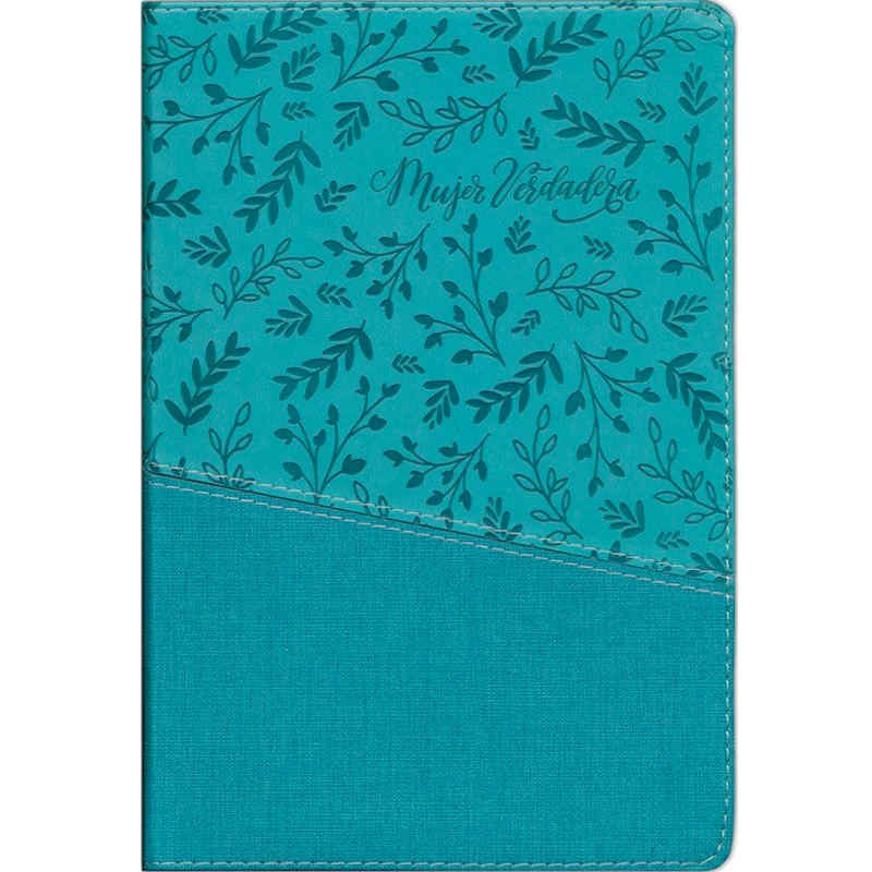 Biblia Devocional NBLA Mujer Verdadera Color Aqua Imitación Piel