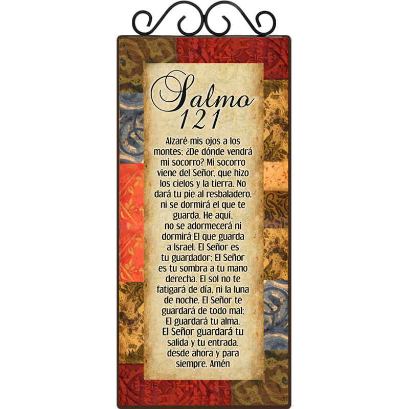 Plaqueta Con Forja Texto: Salmo 121