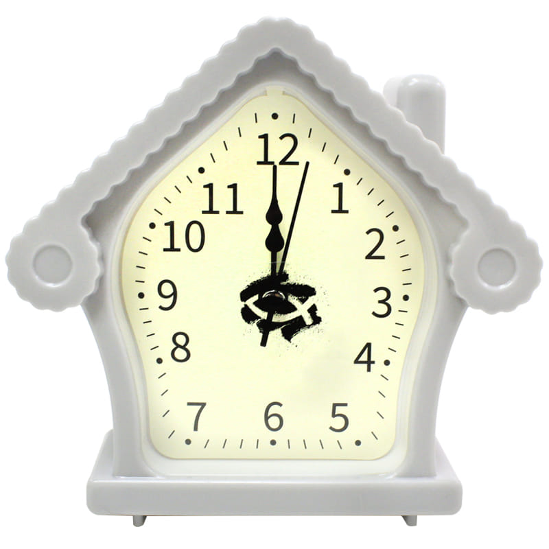 Reloj De Casita Color: Gris Texto: Señor Mi Tiempo Está En Tus Manos Bendícelo.