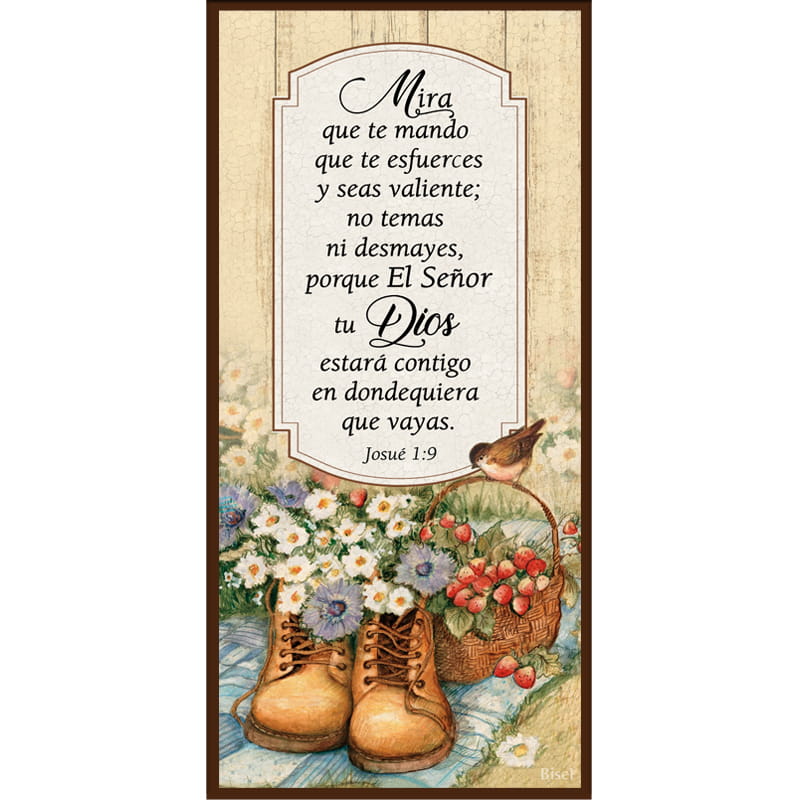 Plaqueta  Texto: Josué 1:9 Mira Que Te Mando.