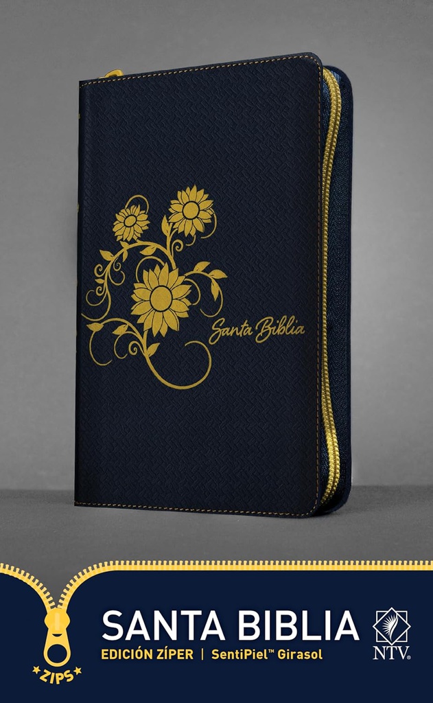 Biblia NTV Con Zíper Diseño Floral