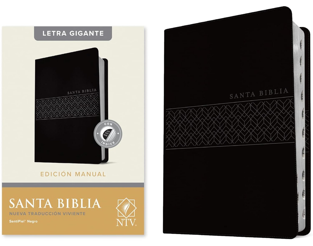 Biblia NTV Letra Gigante Con Índice Color Negro