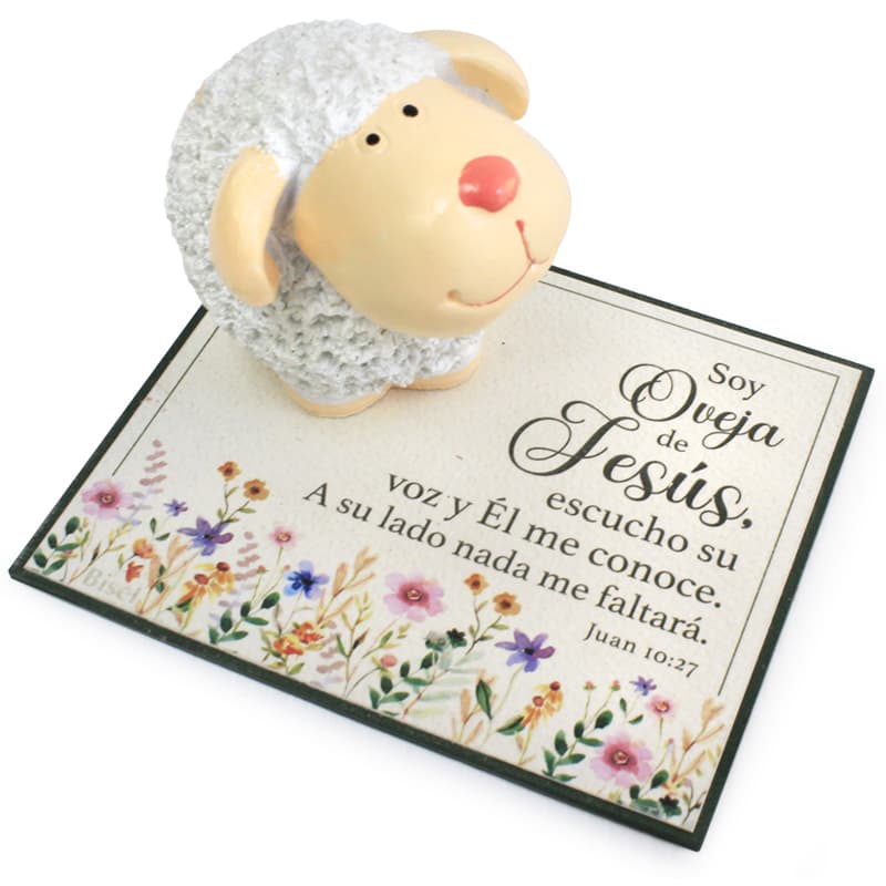 Plaqueta Con Oveja  "Soy Oveja De Jesús"  Juan 10:27