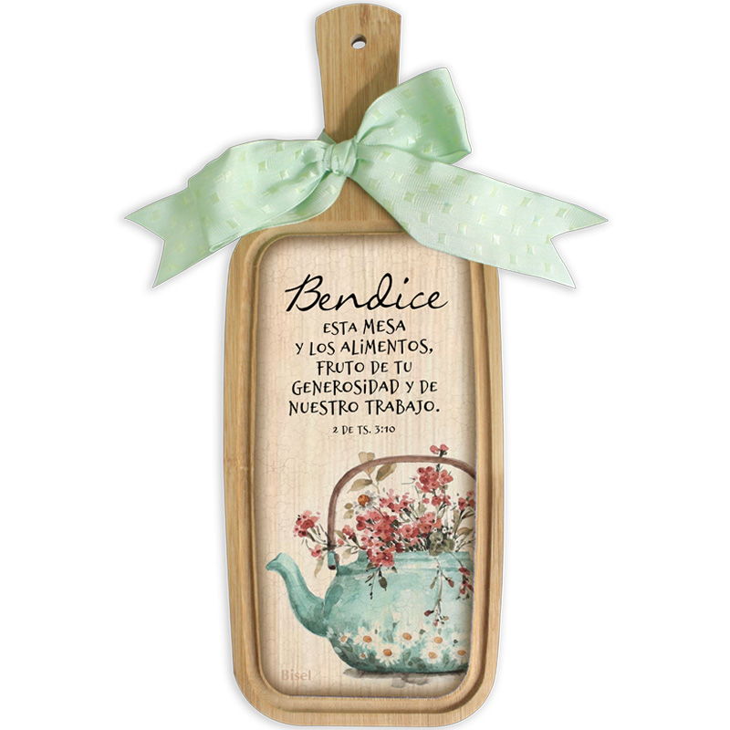 Tabla De Picar Bendice Esta Mesa  2 De Tes. 3:10. Diseño de Jarilla