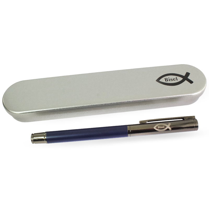 Boligrafo Azul Con Tapón (Incluye Caja)