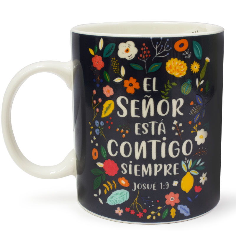 Taza de Cerámica de 12 OZ. Colección Ideal "El Señor está contigo"