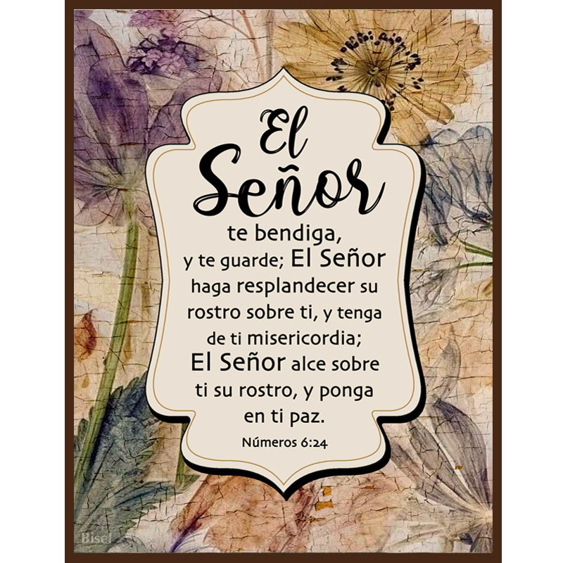 Plaqueta Colección Vintage Números 6:24