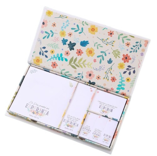 Estuche Con Block de Notas y Estickers  Salmo 42:116