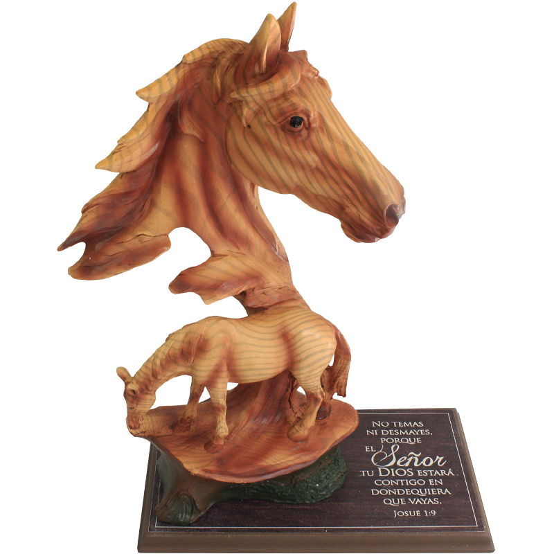 Escultura De Caballo Texto: Josué 1:9 No Temas Ni Desmayes