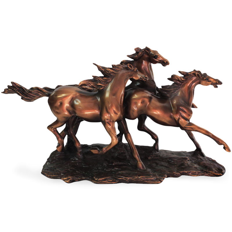 Escultura De Caballos Corriendo ( Mediano )