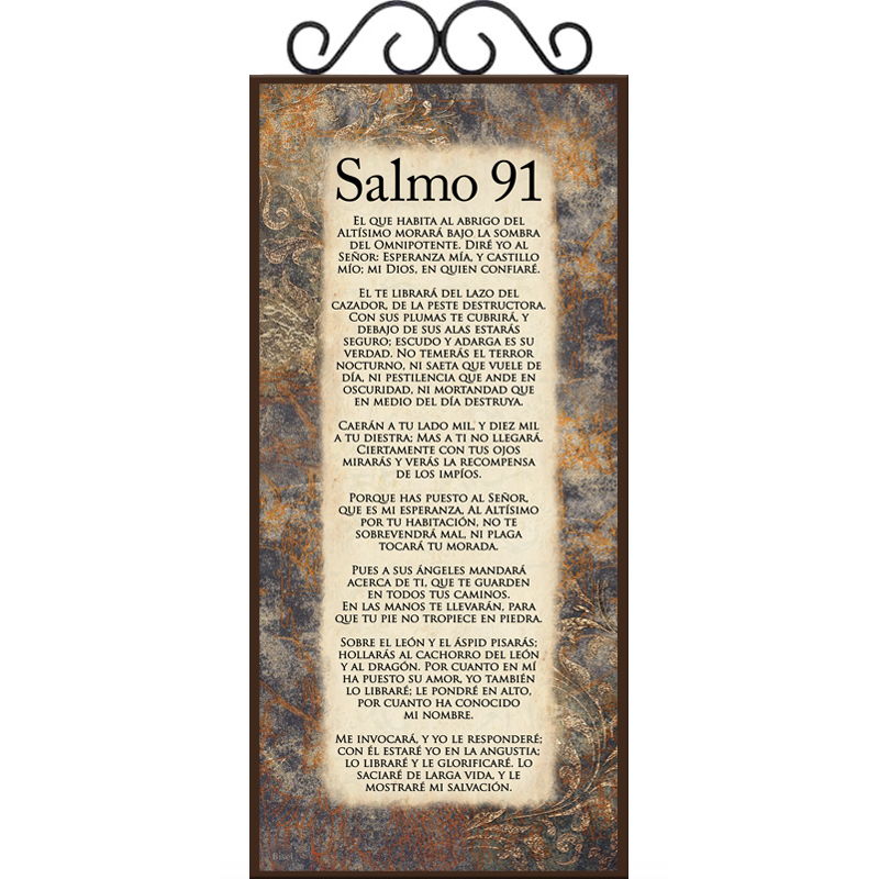 Plaqueta Con Forja Salmo 91