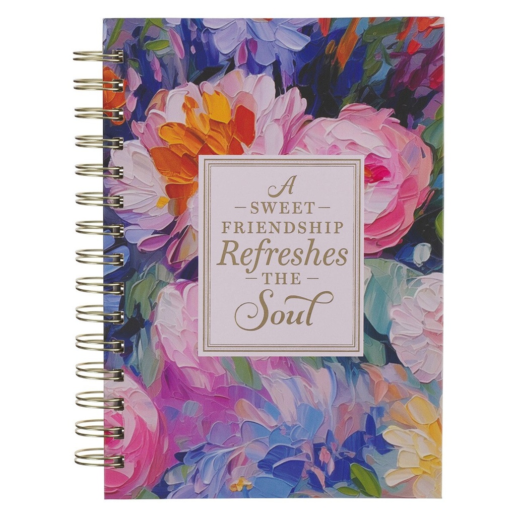 Journal Con Espiral Texto "A Sweet Friendship Refreshes The Soul"