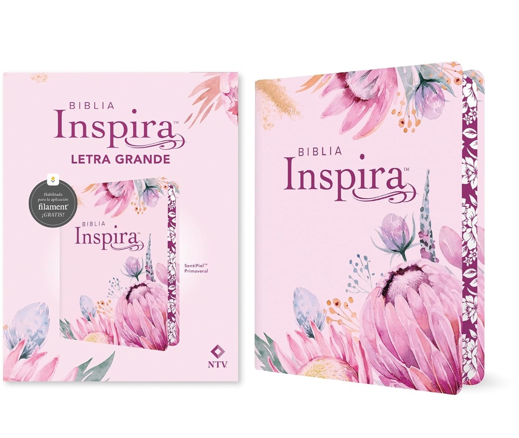 Biblia Inspira Letra Gigante Color Rosado