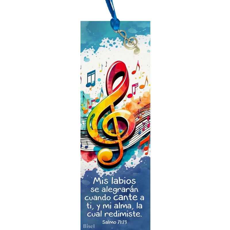Separador Con Dije Texto: Salmo 71:23