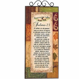 [DECOR-1030A] Plaqueta Con Forja, Texto: Salmo 23