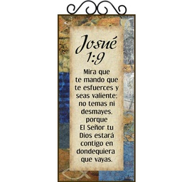 [DECOR-1102B] Plaqueta Con Forja  Josué 1:9