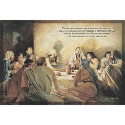 [DECOR-1066A] Plaqueta Para Escritorio Santa Cena  2 Cr. 7: 15-16