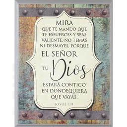 [DECOR-1137] Plaqueta Colección Vintage Texto: Josué 1:9