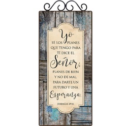 [DECOR-1102E] Plaqueta Con Forja Texto: Jeremias 29:11