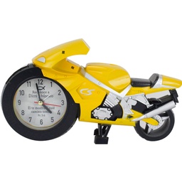 [WATCH-BS206B] Reloj Forma De Moto Color: Amarillo Texto:Proverbios 3:6 Tamaño: 9"