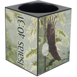 [DESK-BS151G] Portalapices, Color: Negro Texto: Isaías 40:31