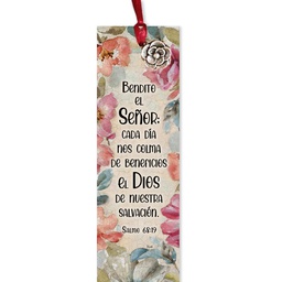 [SEP-005] Separador de Libro, Con Dije Texto: Salmos 68:19