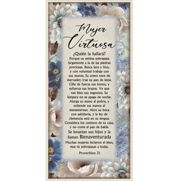 [DECOR-1192D] Plaqueta Mujer Virtuosa, Texto Proverbios 31: 10