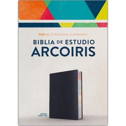 [LBSH-8087] Biblia RVR 1960 Arcoiris De Color Negro Imitación Piel Con Indice