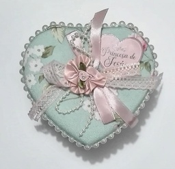 [CAJA-BS21027A] Joyero En Forma De Corazón  "Eres Princesa De Jesús"