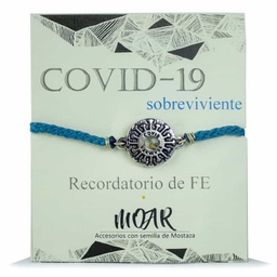 [CONMOAR-1065A] Pulsera Covid Turquesa 