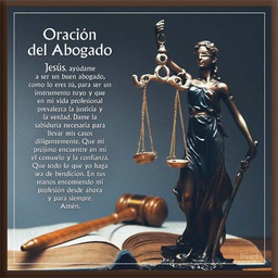 [DECOR-1062G] Plaqueta Oración Del Abogado Diseño Estatua De La Justicia
