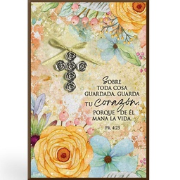 [DECOR-1055] Plaqueta Para Escritorio Texto: Sobre Toda Cosa Guardada, Guarda Tu Corazón.