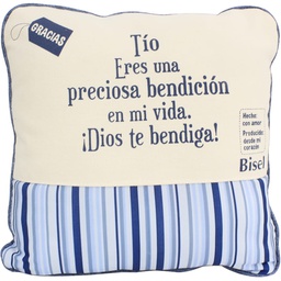 [JESHUA-1121A ] Cojín Texto: Tío Eres Una Preciosa Bendición En Mi Vida.