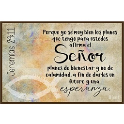 [DECOR-1215J] Plaqueta Para Escritorio Texto: Jeremías 29:11