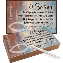 [COMBO-1068C] Combo Números 6:24 Incluye 1 Plaqueta Para Escritorio + Bolígrafo + Llavero