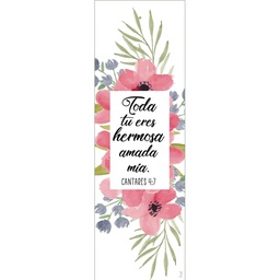 [SEP-079] Separador Con Dije  Texto: Cantares 4:7  Tu Eres Hermosa.