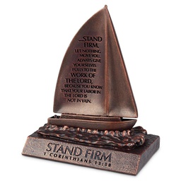 [DICK-9514] Escultura Barco de Vela  1 Corintios 15:58