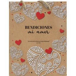 [ANI-1003DI1] Bolsa De Papel Craft Con Asa Texto: Eclesiastés 4:12