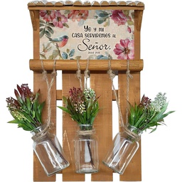 [WOOD-BS215CF1] Pérgola De Madera  "Yo Y Mi Casa Serviremos al Señor"