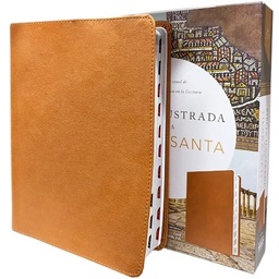[LBSH-8199] Biblia RVR 1960 Ilustrada De La Tierra Santa Café Simil Piel Con Indice