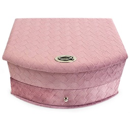 [CAJA-BS23011A] Joyero Con Gaveta Color Vino Tinto