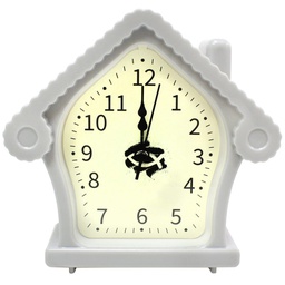 [Watch-BS23070C] Reloj De Casita Color: Gris Texto: Señor Mi Tiempo Está En Tus Manos Bendícelo.