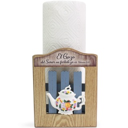 [WOOD-BS23009A] Porta Mayordomo  Bendecida Esta Mi Cocina Con Alegría Y Amor