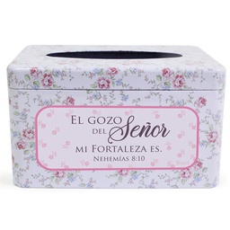 [MET-BS23034H] Cajita De Kleenex + Kleenex Adicional, Nehemías 8:10  El Gozo Del Señor.