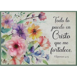[DECOR-1178D] Plaqueta Para Escritorio, Filipenses 4:13