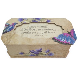 [COTT-1088A] Caja Rectangular Melodía Cuan Grande Es El Texto, Salmo 37:5