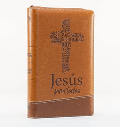 [LU-9177] Santa Biblia de Promesas RVR-1960, Jesús para todos, Letra Grande / Tamaño Manual, Piel especial, Café