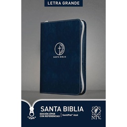 [LTYN-7171] Biblia NTV Con Zíper Letra Grande Color Azul