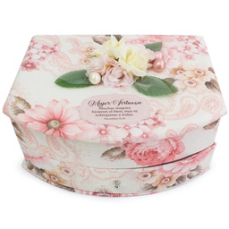 [CAJA-BS23010A] Joyero Con Gaveta Floreado: Mujer Virtuosa