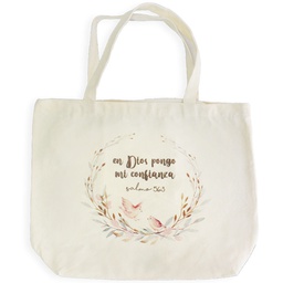 [ABBA-1063] Bolso De Algodón Con Zipper En Dios Pongo Mi Confianza